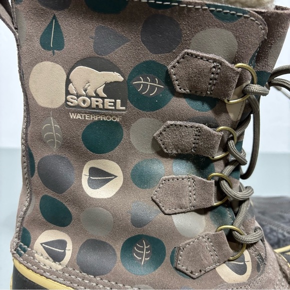 Sorel Women's Graphic Winter Boot Waterproof Size 12 NL1557-255 Brown Snow Lace - Picture 2 of 14